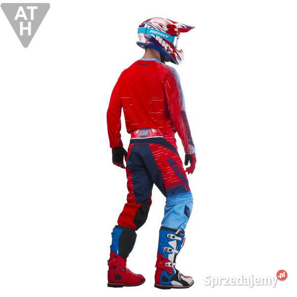 STRÓJ CROSS SPODNIE KOSZULKA PERFORMANCE RED Kaski i odzież Mrągowo