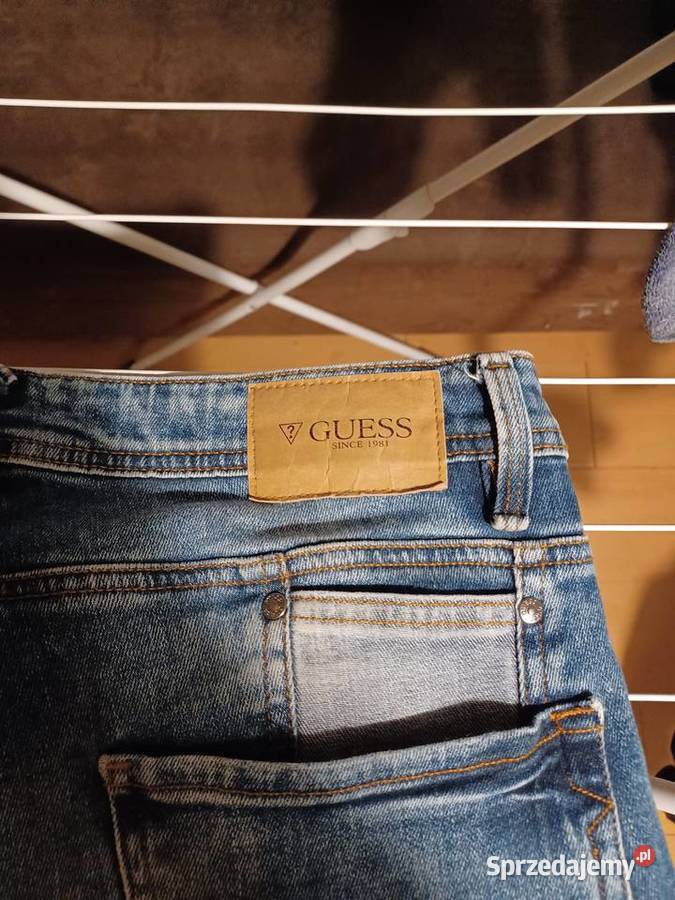 Męskie spodnie jeansowe z dziurą GUESS rozmiar Rozmiar M Myszków