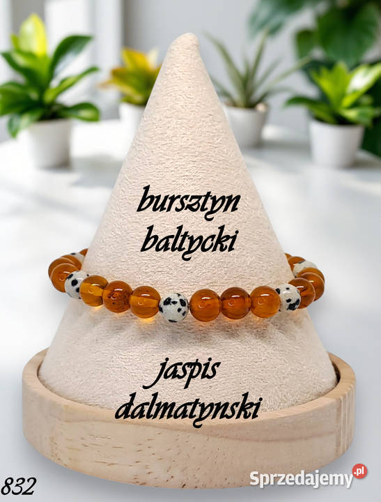 Bransoletka z bursztynu BURSZTYN bałtycki JASPIS Warszawa