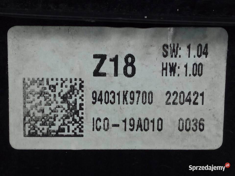 LICZNIK 94031K9700 20 TGDI 274 Hyundai Veloster świętokrzyskie