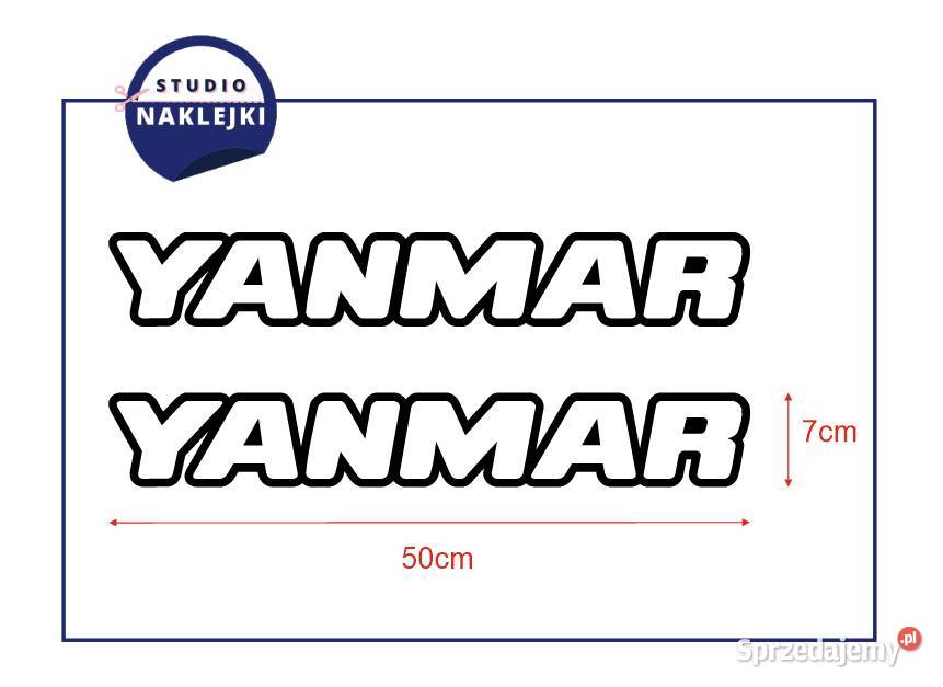 Yanmar Naklejki 50x7 2 Koparka Ładowarka Nalepki Łagów
