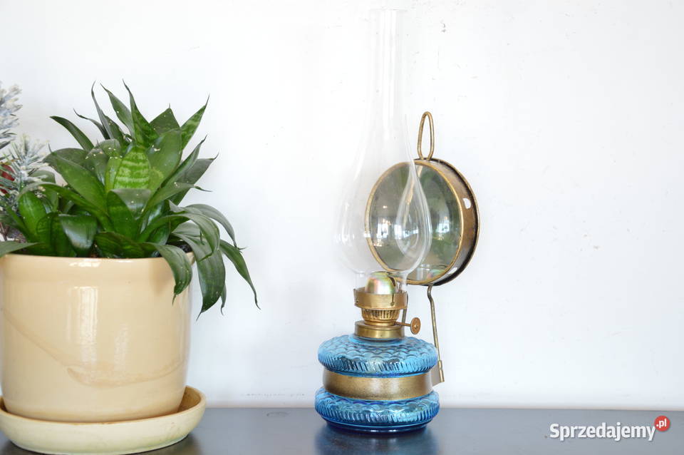 lampa naftowa wisząca stojąca z lusterkiem śląskie Jastrzębie-Zdrój
