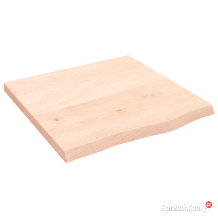 Blat stołu 60x60x24 surowe lite drewno dębowe