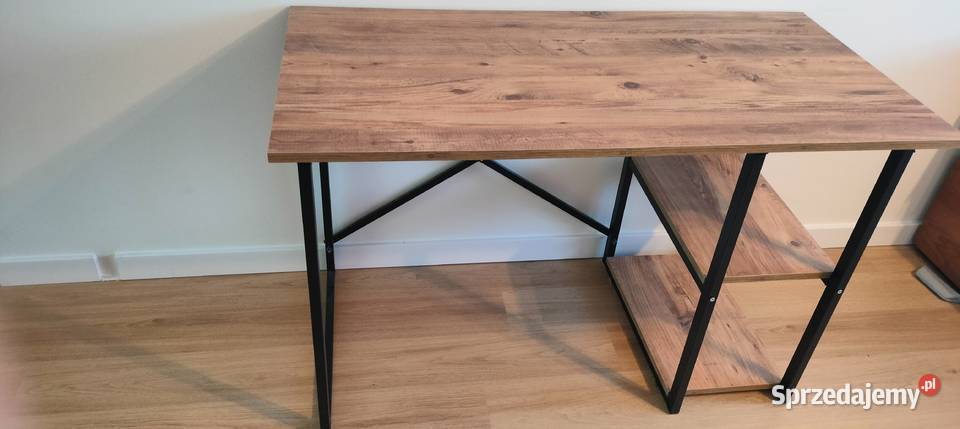 Metalowe biurko z półkami BLUE CAPE Sosna Mława