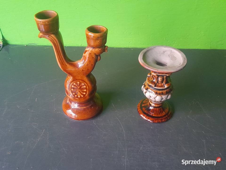 Stare porcelanowe 2 swieczniki Oleśnica sprzedam