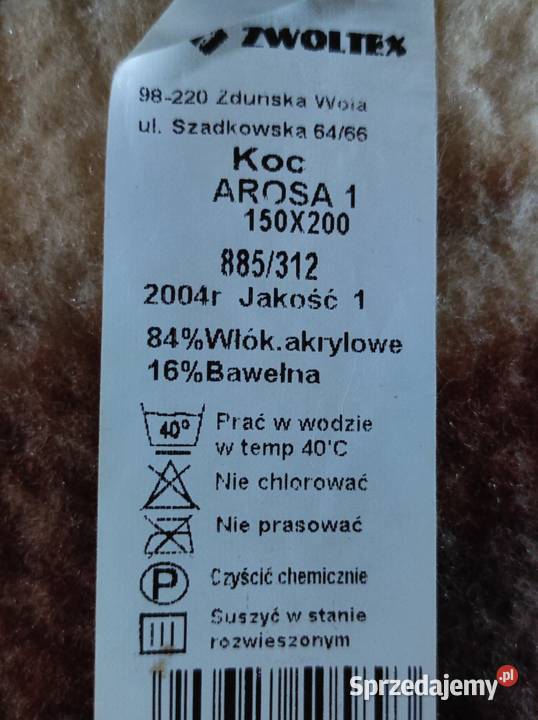 wełniany dwustronny koc pled narzuta koty świętokrzyskie Kielce sprzedam