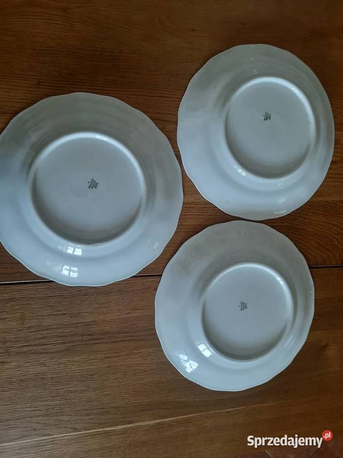 3 duże talerze firmy Karolina całość Morąg