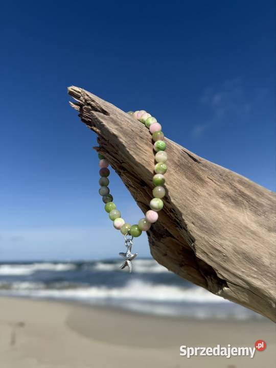 Bransoletka handmade Jadeit morska zieleń Poznań