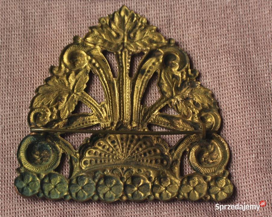 Stara angielska broszkamosiężnaB12 Ozdoby sprzedam