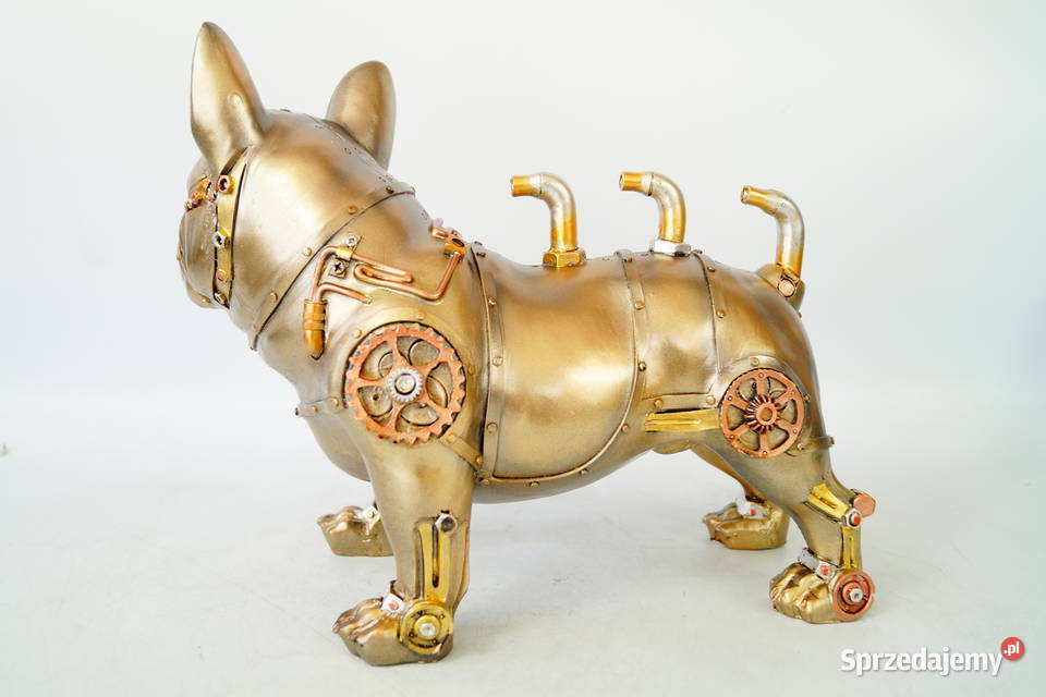 PIES MECHANICZNY BULDOG rzeźba steampunk Gizałki