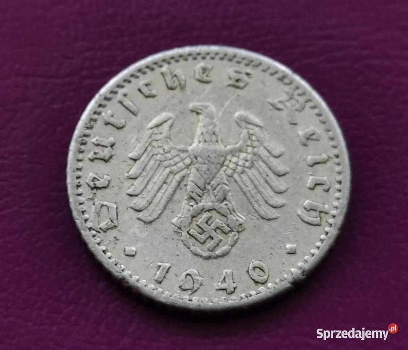 Moneta NiemcyTrzecia Rzesza 50 reichsfenigów mazowieckie sprzedam