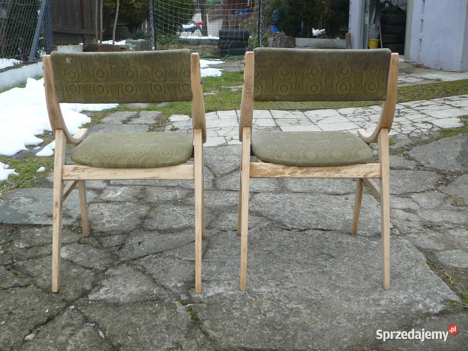 Stare krzesła skoczki proj J Kędziorek Nowy Sącz sprzedam