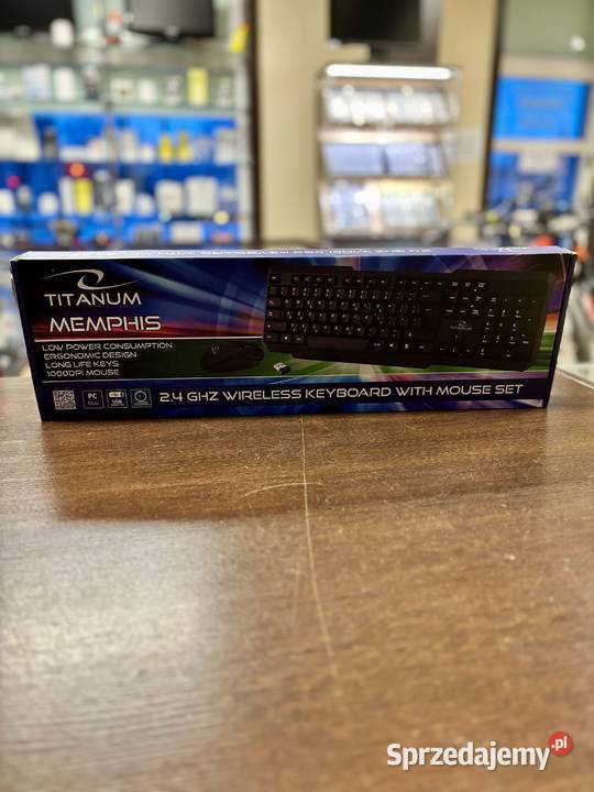 Bezprzewodowy zestaw klawiatura i mysz Titanum Elbląg