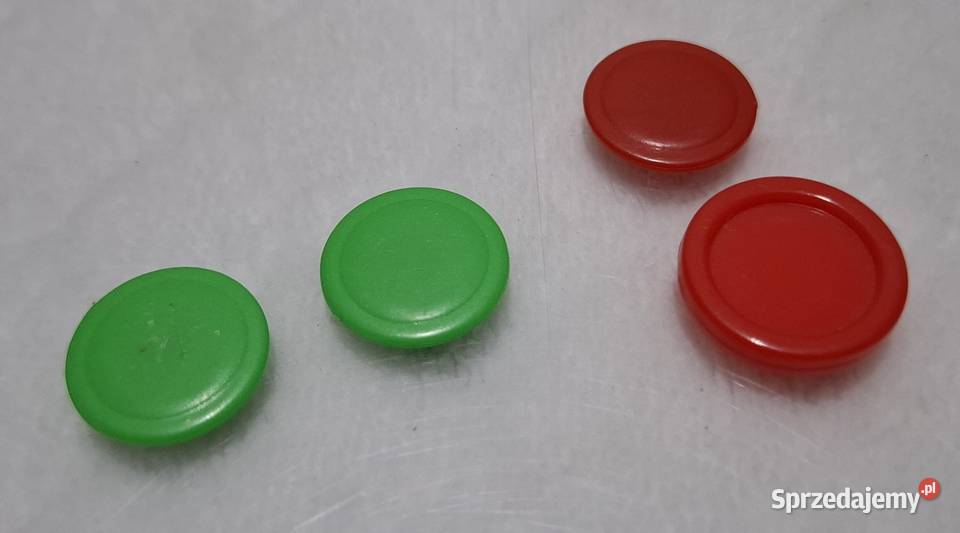 Plastikowe krążki kafelki czerwone zielone 15mm Czeladź