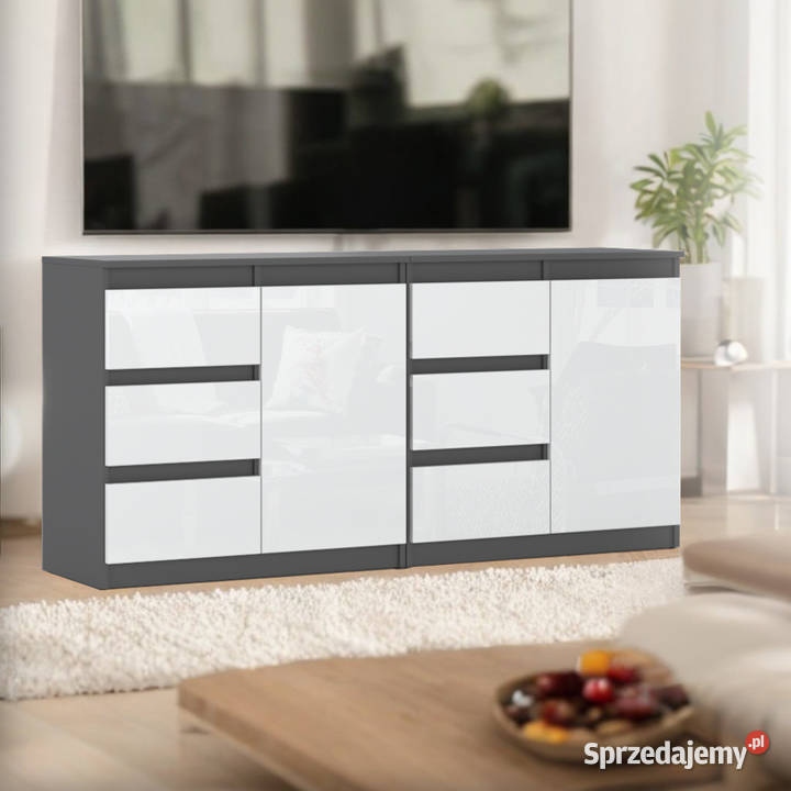 Komoda 160 Szafka 6 Szuflad Duża Do Salonu 35cm Elbląg