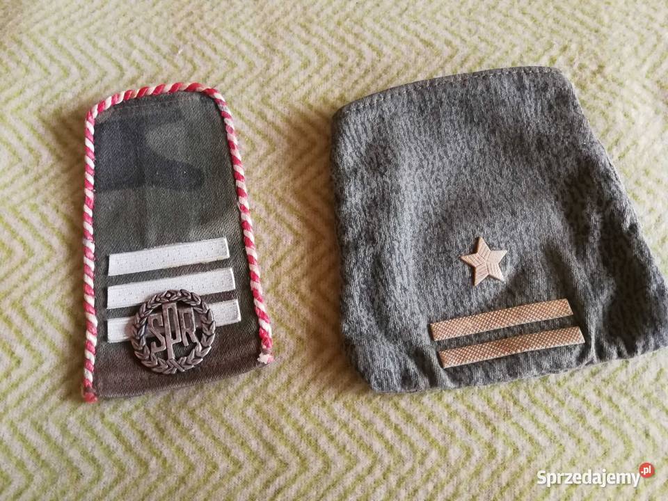 Pagony LWP PRL starszy kapral podchorąży SPR Szczecin