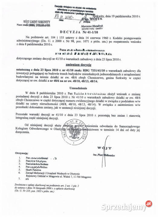 Działki z warunkami zabudowy jeziorem Jełmuń budowlana Sprzedaż Choszczewo