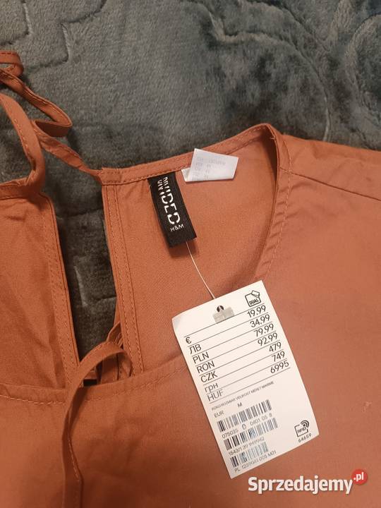 Nowa bluzka HM M brzoskwiniowa bufiaste rękawy Katowice sprzedam