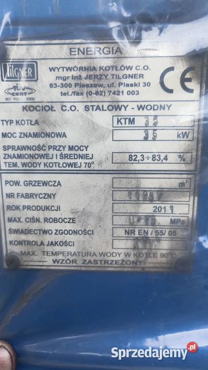 Pozostałości piecu KTM 35 Tilgner z podajnikiem sprzedam