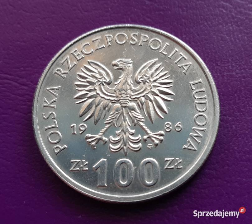 Moneta PRL 100 ZŁOTYCH 1986 WŁADYSŁAW I Numizmatyka Pruszków