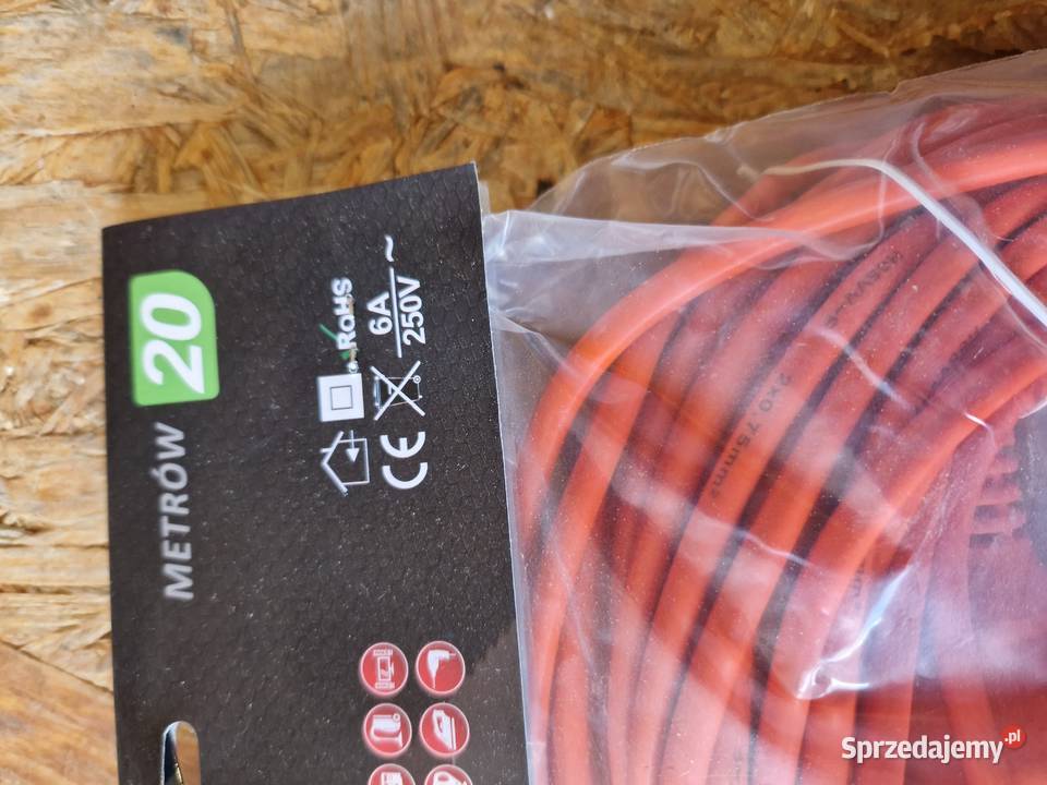 Przedłużacz ogrodowy 2x075mm 20m KD4020 Głogowa sprzedam