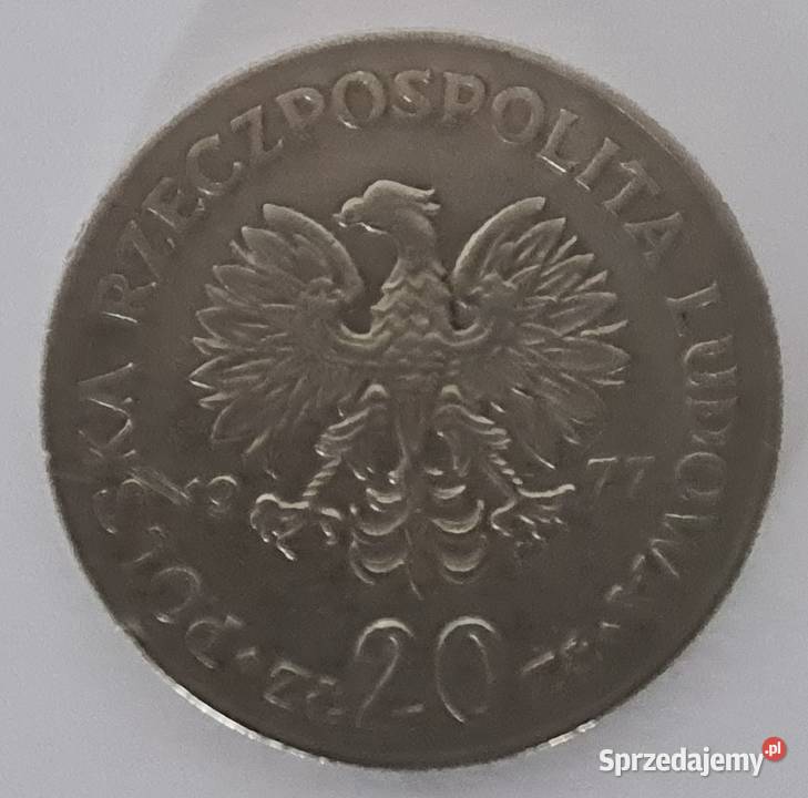 Moneta 20 złotych polskich PLZ z PRL-u Marceli Nowotko