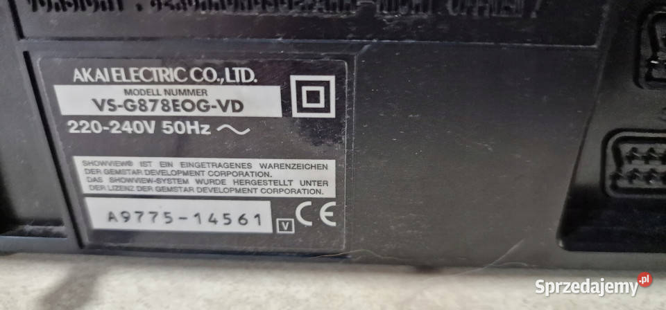 Video magnetowid AKAI Video VSG878 VS G 878 VHS Międzychód