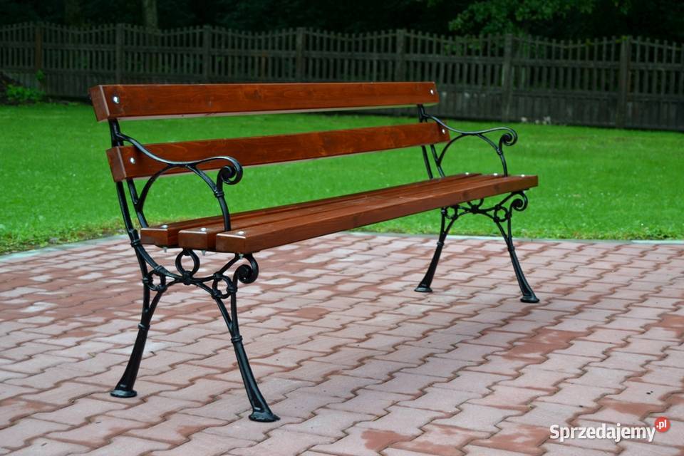 ławka parkowa miejska z podłokietnikiem gruba Targowiska sprzedam