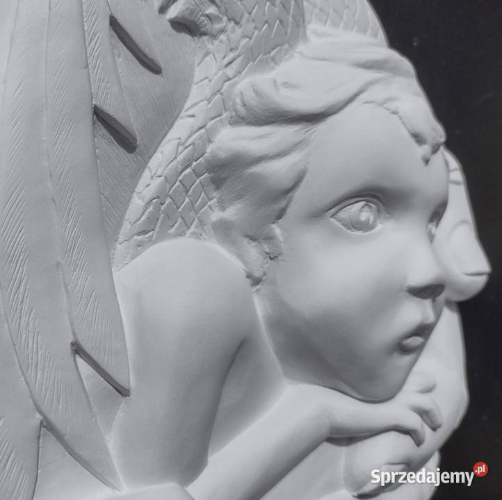 ANIOŁEK Płaskorzeźba FIGURKA ANIOŁ STRÓŻ Dziecko Białystok