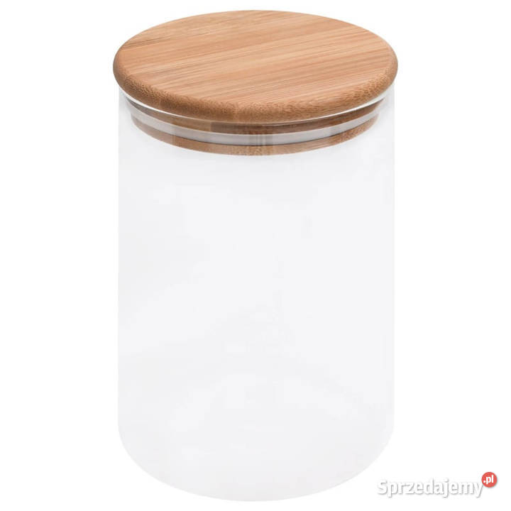 Szklane słoje z bambusową pokrywką 4 800 ml Warszawa