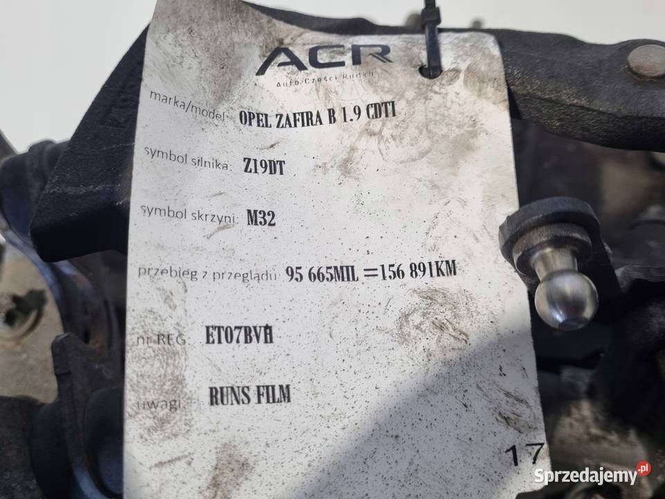 SKRZYNIA BIEGÓW Opel Zafira B 19 CDTI MANUAL Chełm