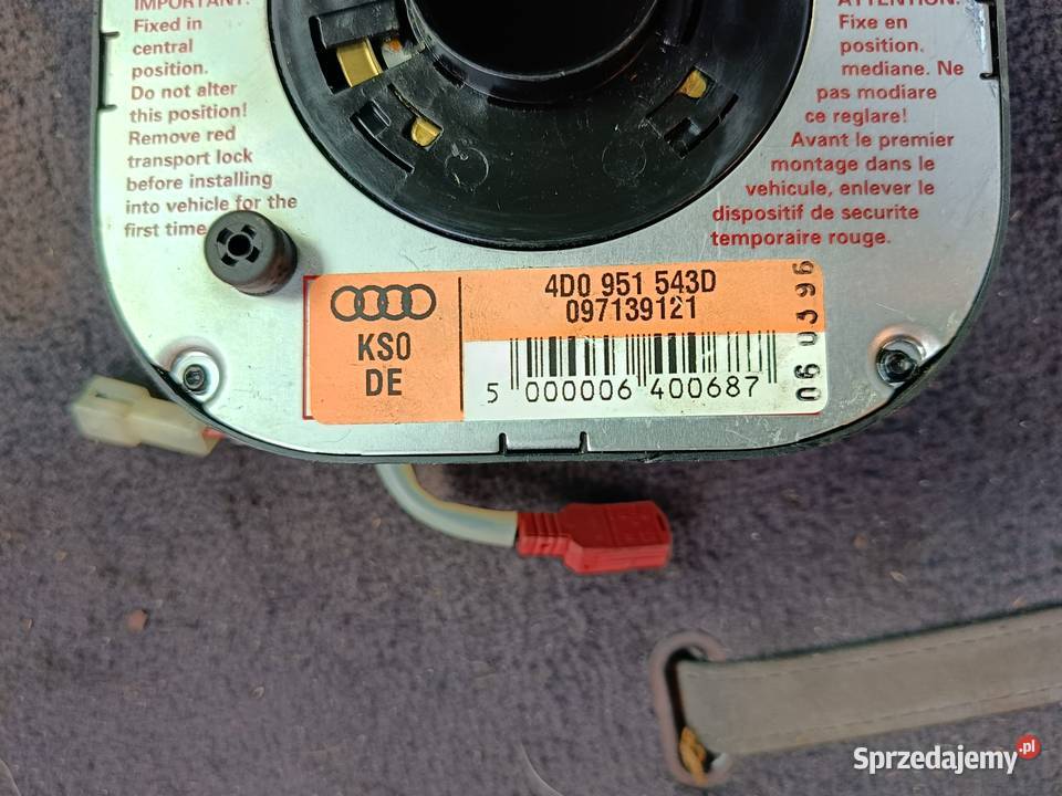 Taśma Airbag 4D0 951 543 D Audi A4 B5 a14 Myszków sprzedam