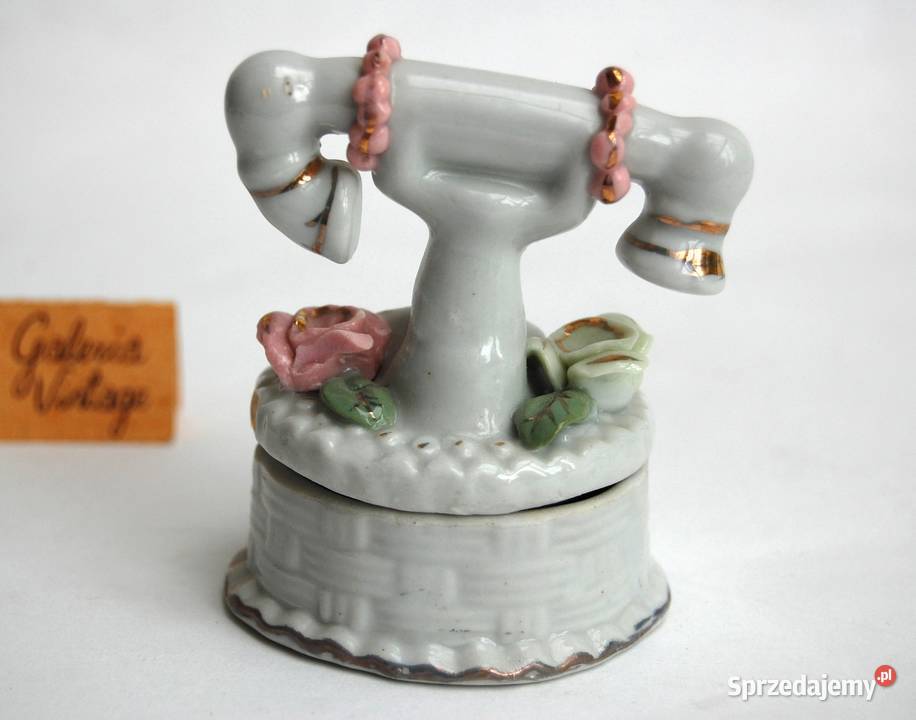 Telefon pojemnik puzderko szkatułka porcelana Figurki i rzeźby Lublin