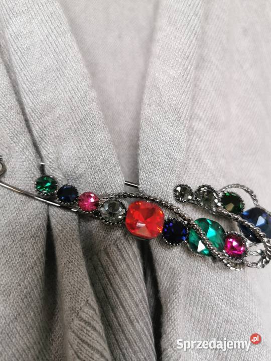 Broszka damska duża kolorowa agrafka Ozdoby małopolskie