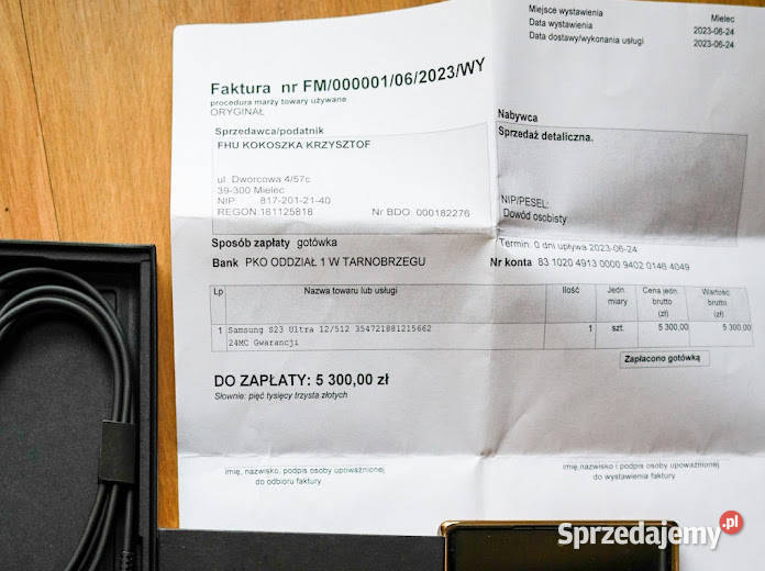 Samsung Galaxy S 23 Ultra 12512 GBigła podkarpackie Przeworsk