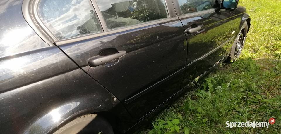 Bmw e46 drzwi tylne prawe sedan kolor czarny