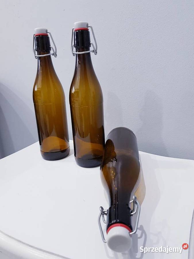 Butelki Krachla z porcelanowym kapslem i Dąbrowa Górnicza