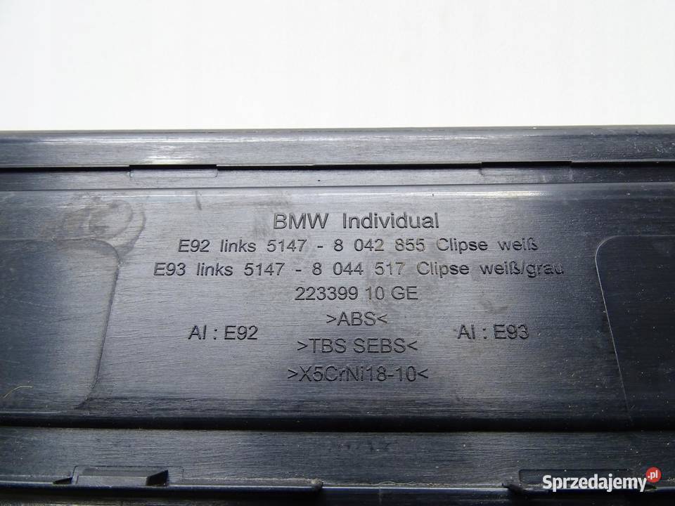 LISTWA LISTWY NAKŁADKI PROGOWE LEWA PRAWA