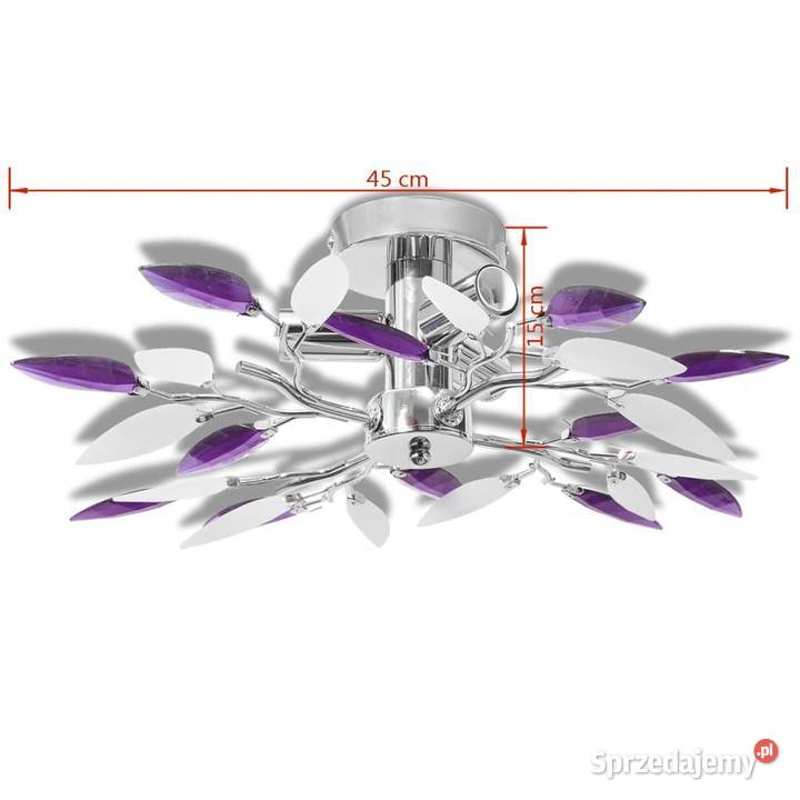 vidaXL Lampa sufitowa 3 żarówki E14 fioletowa Warszawa