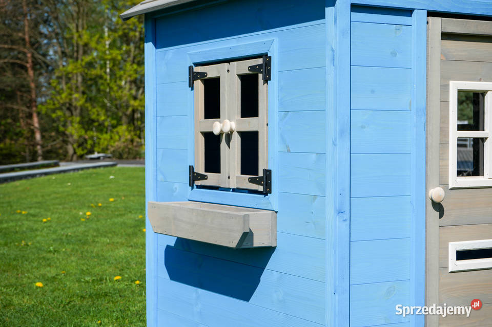 Drewniany domek ogrodowy dzieci Blue małopolskie Trzemeśnia