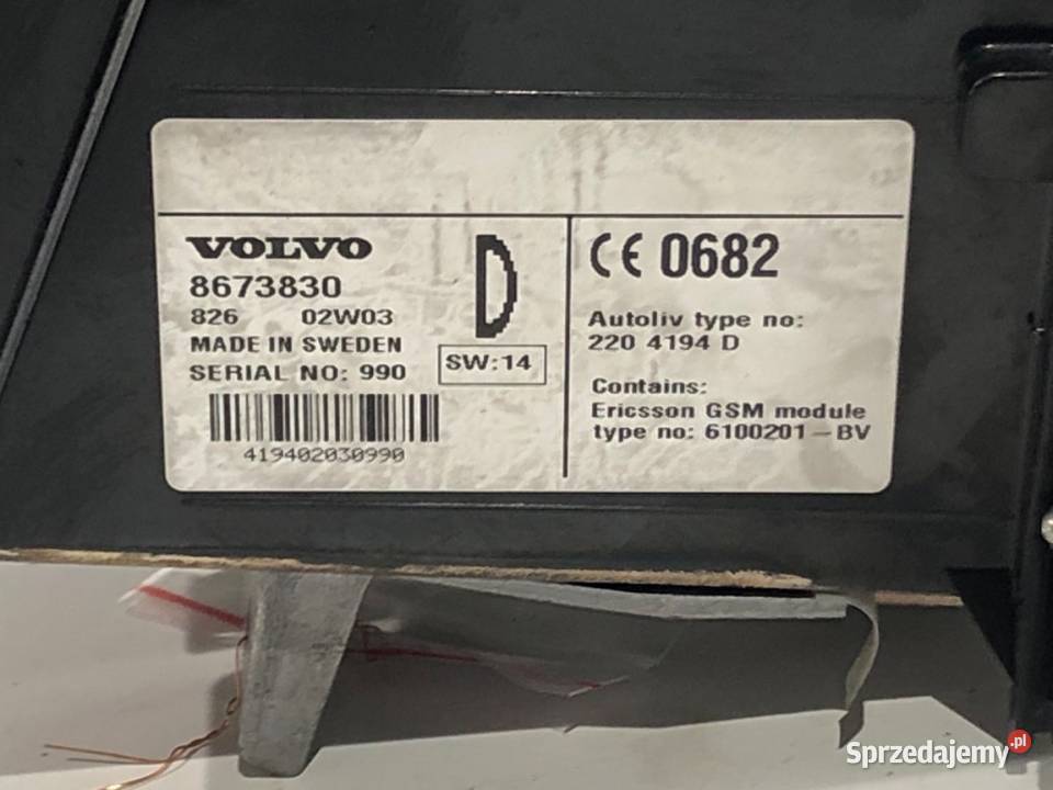 RADIO VOLVO S60 I 8651152 0010 ODTWARZACZ sprzedam