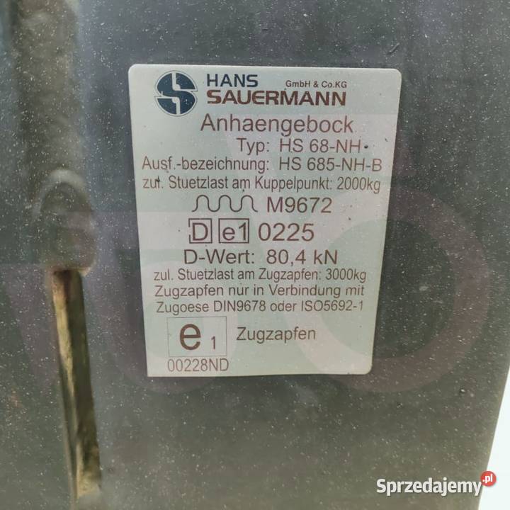 Konsola Zaczep HS685 Sauermann 47982713 84351244 New Holland