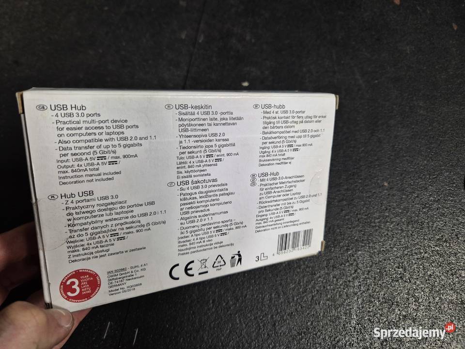 silvercrest usb hub 4 porty 5gbits przejściówki Ruda Śląska