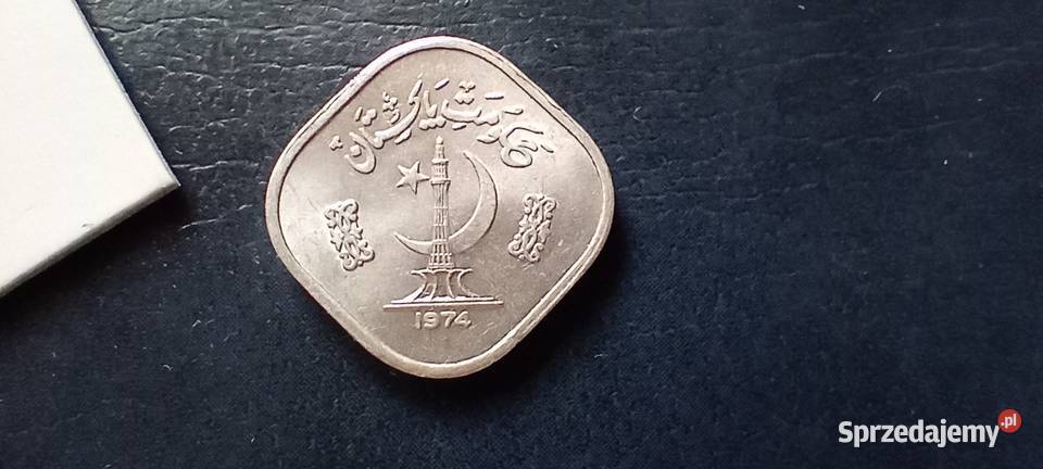 Stare monety 5 pajs 1974 Pakistan Lesko