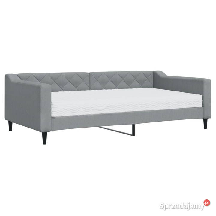 Sofa z materacem do spania jasnoszara tkanina mazowieckie Warszawa