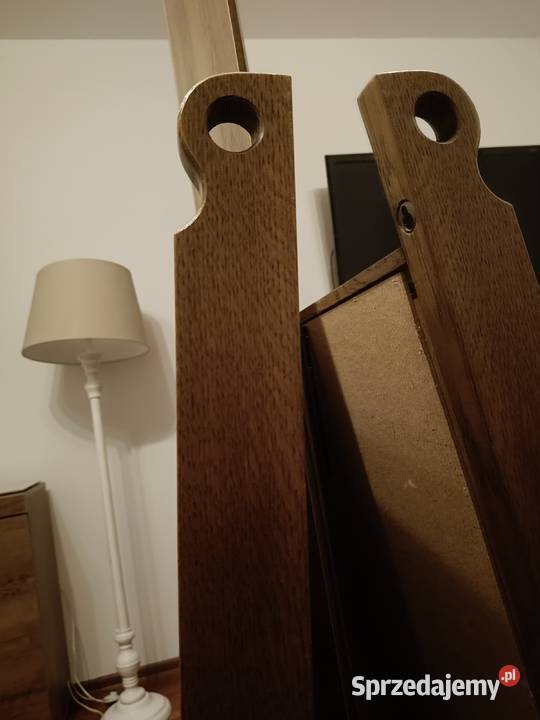 Duże lustro w starej dębowej ramie Lustra