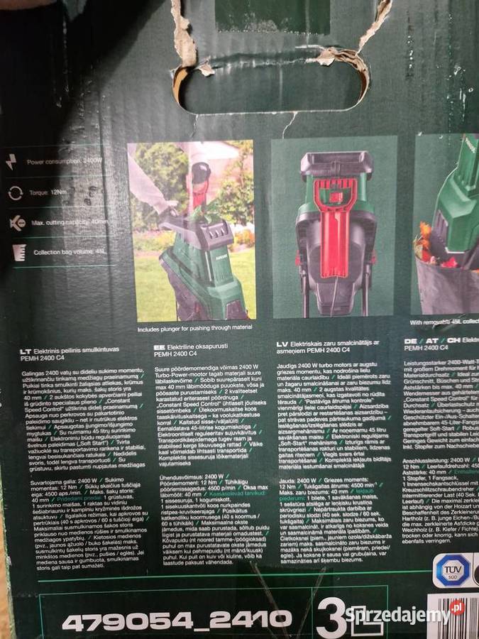 Rozdrabniacz elektryczny do gałęzi PEMH 2400 C4