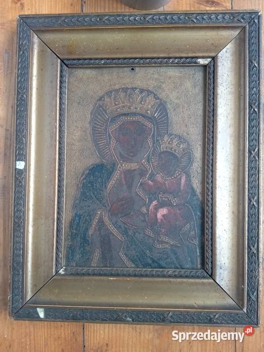 Święty obraz olej na blasze małopolskie Gdów