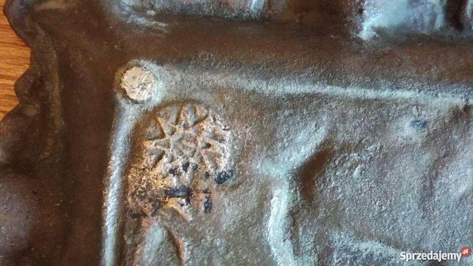 Stara popielnica paterka mosiądz Rękodzieło