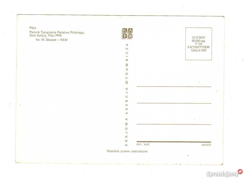 PIŁA POMNIK TYSIĄCLECIA POCZTÓWKA WIELOWIDOKOWA Krynki